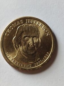 New Listing2007 P THOMAS JEFFERSON DOLLAR COIN. VERY LIGHTLY CIRCULATED.