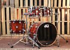 DW Collector's 333 Red Burst over Quilted Sapele Drum Set 22,10,12,16 SO#1354813