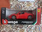 BBurgo Ferrari Race + Play 458 Spyder 1:24 Diecast Car New In Box