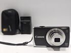 Canon PowerShot A2500 Black Digital Camera 16.1MP 5X Zoom w Case Battery Charger
