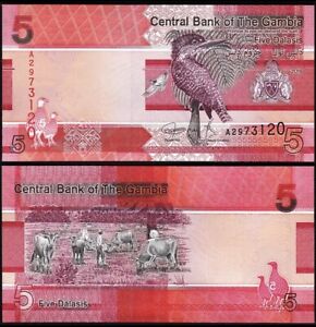 GAMBIA 5 Dalasis, 2019, P-37a, UNC World Currency