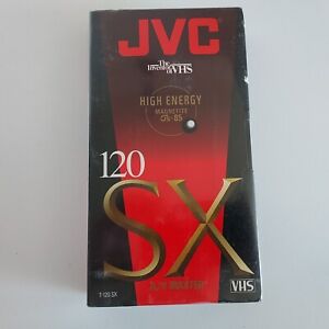 JVC T-120 SX VHS Blank Cassette Tape High Energy Magnetite - New Sealed