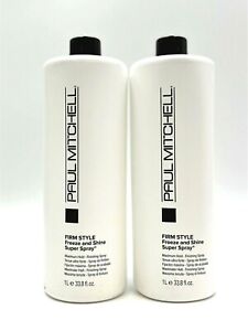 2 PACK Paul Mitchell Firm Style Freeze & Shine Super Spray Maximum Hold 33.8 oz