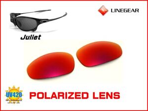 LINEGEAR UV420 Premium Red - Polarized Lens for Oakley Juliet Ruby [JU-PR-POLA]