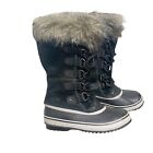 Sorel Tall Joan of Arctic Womens Winter Boots Size 7  Faux Fur Black