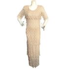 Volante Mother-of-the-Bride Textured Tiered Vintage Ivory Mandela Formal Gown  8