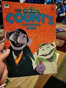 Count's Coloring Book Sesame Street 1976 Activity Kids Books