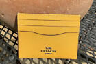 Coach Crossgrain Leather Slim ID Card Case CH145 Silver/Canary $78