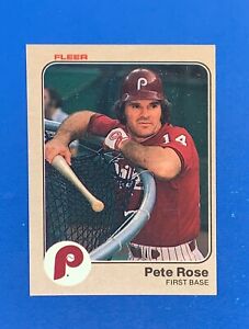 1983 Fleer Pete Rose Baseball Card #171 Philadelphia Phillies Set Break