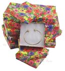 12pc Floral Cotton Filled Jewelry Gift Boxes Bracelet Gift Boxes Floral Boxes