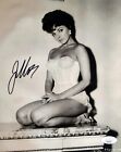 Joan Collins TV Actress Signed 8x10 B&W Photo Modeling JSA COA