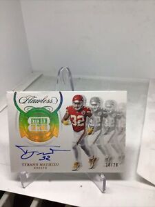 2020 Flawless Etched In Time Silver Tyrann Mathieu Chiefs/Saints #'d 20/20