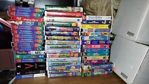Huge Lot Of mostly Children VHS Disney Bible Scooby