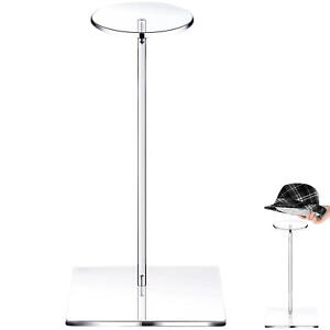 Acrylic Hat Stand Wig Display Rack Clear Pedestal Stand Baseball Hat Rack Stand