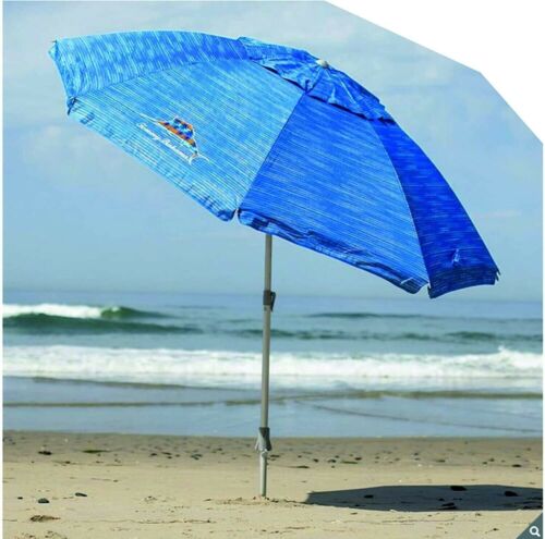 TOMMY Bahama 8' Beach Umbrella w/ Tilt BLUE Color