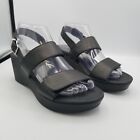 Women's Vionic Lovell Black Leather Strappy Slingback Sandals Shoes size 7M