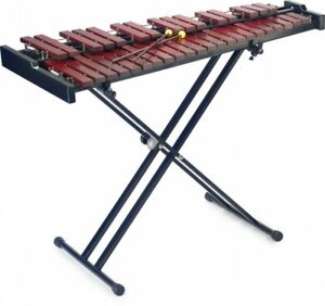 37 Note Red Wood Xylophone Percussion Set High Resonance Bell Kit