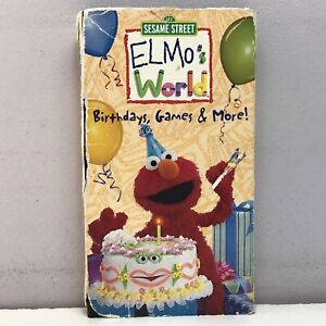 Sesame Street Elmo's World Birthdays Games VHS Video Tape BUY 2 GET 1 FREE! PBS