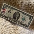 1976 2 TWO DOLLAR BILL Latham NY Canceled Stamp First Day Issue Uncirculated Apr