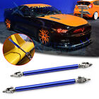 Blue Adjustable Chrome Rear Front Bumper Lip Splitter Strut Rod Tie Support Bars (For: Nissan)