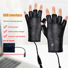 Heated Gloves USB Electric Rechargeable Mitten Heated Gloves Half Finger Warmer