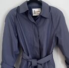 Vintage London Fog Women’s Size 10 Petite Blue Single Breasted Long Trench Coat