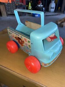 Vintage 1965 Fisher Price Milk Wagon #131 Pull Toy Wood Truck