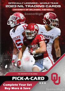 2023 Onit Oklahoma Sooners Pick A Card Complete Your Set - OU Football