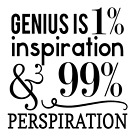 New ListingGenius Is 1% Inspiration & 99% Perspiration Vinyl Decal Sticker a611