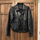 Leather Works Leather Bomber Motorcycle Jacket Size Small VERY Cool