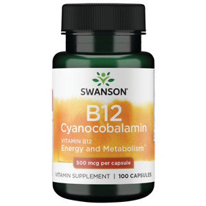Swanson Vitamin B-12 500 Mcg 100 Capsules