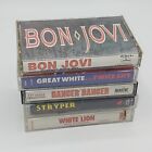 Lot Of 5 HARD ROCK Cassette Tapes Bon Jovi Great White Danger Danger White Lion
