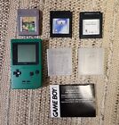 Nintendo Game Boy Pocket Launch Edition Green Handheld System, 3 Games, Tested