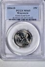 2004-D 25C Wisconsin Extra Leaf Low State Quarter PCGS MS65 #622