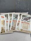 Set of 6 Vintage Winchester Repeating Arms Reproduction Calendars 1969 Gun Histo