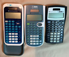 Lot of 3 Texas Instruments Scientific Calculators TI-30XS, TI-30XIIS, TI-34 WORK