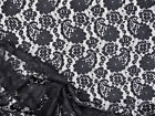 Embroidered Stretch Lace Apparel Fabric Sheer Paisley Floral Black GG204