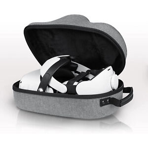 Wasserstein VR Headset Carrying Case, Head Strap, and Face Cover Bundle