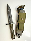 Buck 188 M9 Bayonet Phrobis III w/Scabbard 1987 Commercial Model Black, Rare