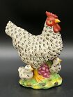 Vintage Collectable Ceramic Chicken With Chicks Figurine~8x7x5