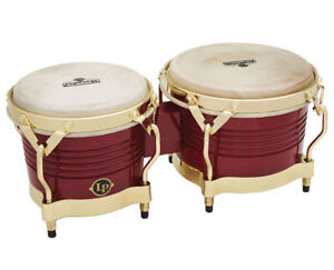 Used Latin Percussion Matador Series Wood Bongos - Red