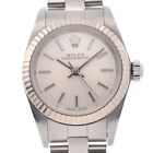 ROLEX Oyster perpetual 76094 WG bezel SilverDial Automatic Ladies Watch R#129606