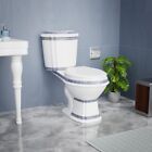 India Reserve Elongated 2 Piece Bathroom Toilet Dual Flush Push Button and Seat