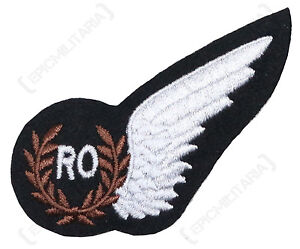 RAF Radio Operators Wing - WW2 Repro Pilot Airman Badge Patch RO Wings Uniform