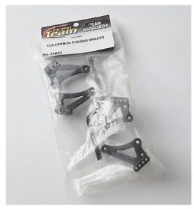 Vintage RC Car Buggy Team Associated 31002 TC4 Carbon Chassis Braces Old Stock
