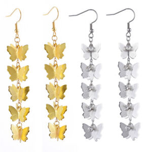 Dangle Earrings Pendant Stainless Steel Earring Hooks Butterfly Gold Silver Z301