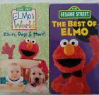 VHS Sesame Street - Lot of 2 - The Best of Elmo (1994) & Elmo's World (2000)