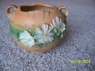 Beautiful Original Old Roseville Pottery Cosmos Two Handle Rose Bowl Vase #396-6