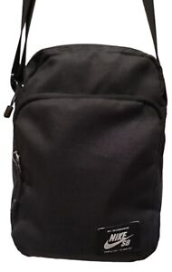 Nike SB Black Crossbody Bag 3 Pockets 2 Zippers
