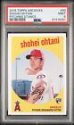 2018 Topps Archives #50 Shohei Ohtani Pitching Stance Angels RC Rookie PSA 9